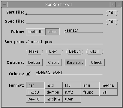 Sunsort tool window